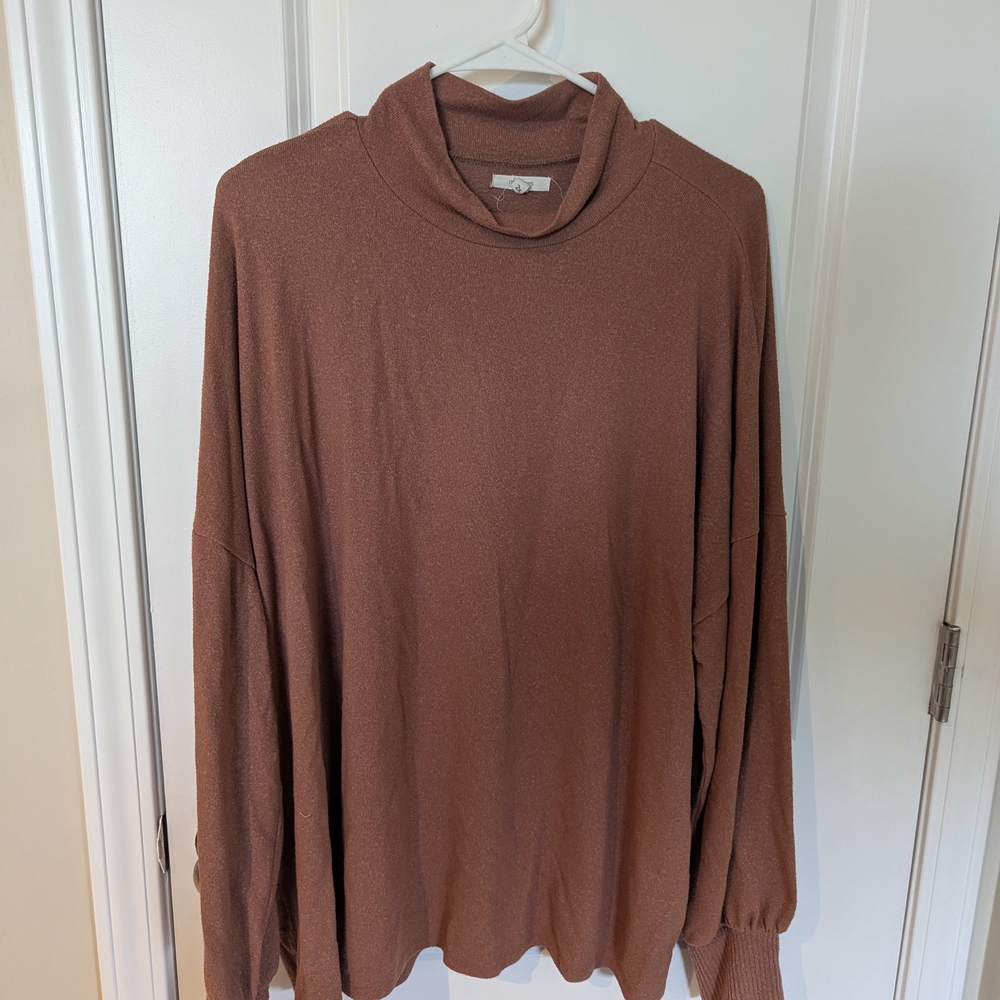Brown Turtleneck Sweater